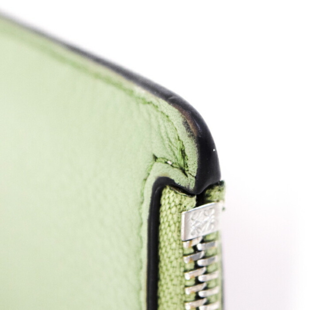 Loewe Coin Wallet Card Holder Calfskin Leather Anagram Green Brown - Picture 6 of 11